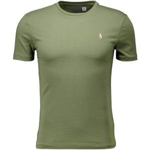 Ralph Lauren, Tops, Heren, Groen, M, Katoen, Stijlvol Groen T-Shirt met Logo