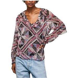 Pepe Jeans, Blouses & Shirts, Dames, Roze, S, Polyester, Blouses