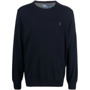 Polo Ralph Lauren, Sweatshirts & Hoodies, Heren, Blauw, M, Blauwe Sweaters LS CN Pp-Lange Mouwen-Pullover