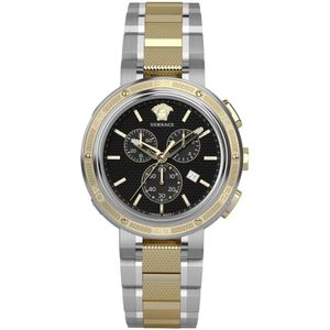 Versace, V-Extreme PRO 46Mm Chrono Horloge Geel, Heren, Maat:ONE Size