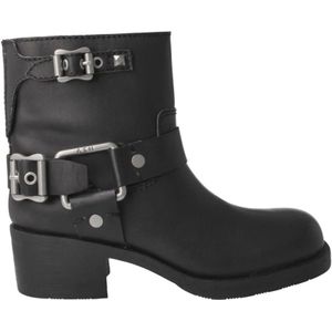 Ash, Schoenen, Dames, Zwart, 40 EU, Leer, Zwarte Texas Dames Bikerlaarzen