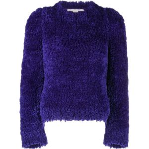 Stella McCartney, Gebreide truien met ronde hals Paars, Dames, Maat:S