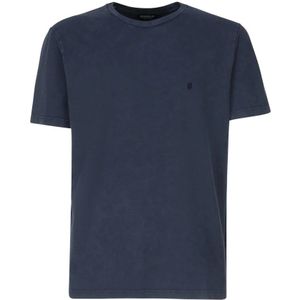 Dondup, Tops, Heren, Blauw, M, Blauwe Regular Fit T-shirt