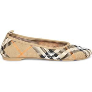 Burberry, Schoenen, Dames, Beige, 38 EU, Baby Check Ballerina Flats