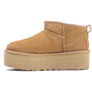 Ugg, Schoenen, Dames, Bruin, 40 EU, Suède, Suède Enkellaars met Plateau