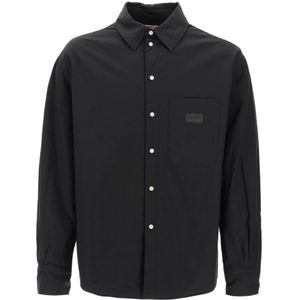 Kenzo, Casual Gestreept Overhemd Zwart, Heren, Maat:XL