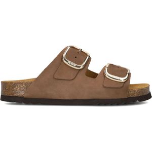 Scholl, Schoenen, Dames, Bruin, 36 EU, Leer, Noelle Nub Leren Slippers