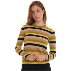 Pennyblack, Gestreepte Ronde Hals Pullover Veelkleurig, Dames, Maat:S