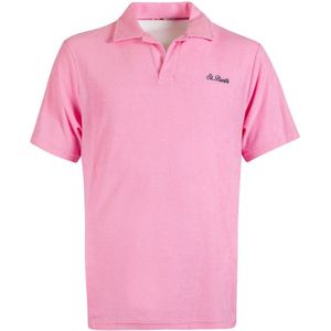 MC2 Saint Barth, Tops, Heren, Roze, XL, Roze Terry Polo Shirt