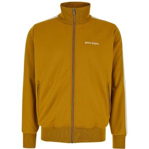 Palm Angels, Sweatshirts & Hoodies, Heren, Oranje, M, Polyester, Oranje Classic Logo Track Jacket Sweaters