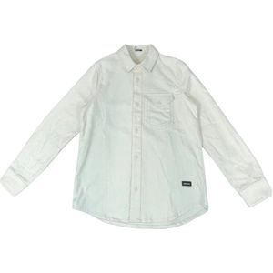 Denham, Blouses & Shirts, Dames, Beige, M, Katoen, Heren Overshirt Off-White