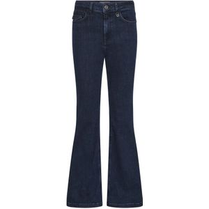 MOS Mosh, Jeans, Dames, Blauw, W31, Katoen, Hoge taille 70's stijl jeans met hartdetail