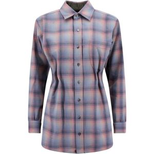 Maison Margiela, Blouses & Shirts, Dames, Roze, S, Wol, Roze Wol Draperie Shirt Aw 23