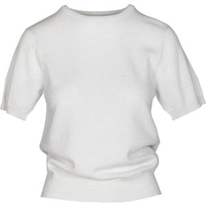 Douuod Woman, Korte mouw trui gemaakt in Italië Wit, Dames, Maat:M
