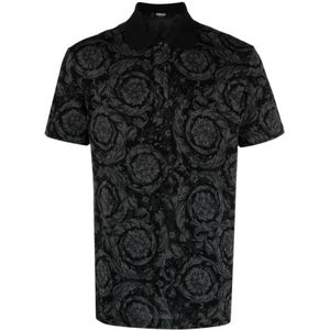 Versace, Grijze T-shirts en Polos Veelkleurig, Heren, Maat:XL