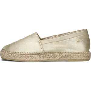 Fred De La Bretoniere, Schoenen, Dames, Geel, 37 EU, Leer, Gouden Leren Espadrilles Mili Ana