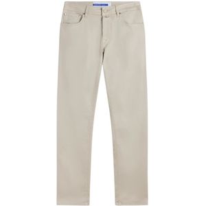 Jacob Cohën, Broeken, Heren, Beige, W31, Bard 5 Zakken Regular Fit Broek