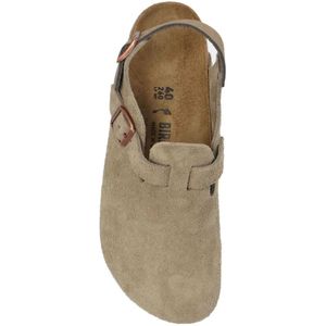 Birkenstock, Schoenen, Heren, Beige, 38 EU, Leer, Leren sandalen met banddetail