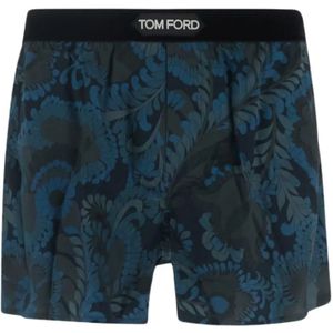 Tom Ford, Ondergoed, Heren, Blauw, S, Zijden Boxershorts