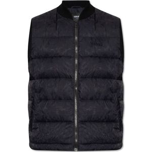 Versace, Vest met Barocco patroon Blauw, Heren, Maat:M