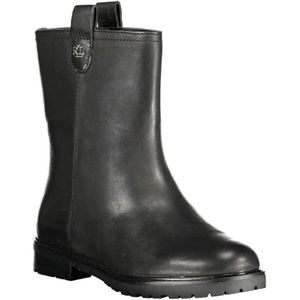 Ralph Lauren, Schoenen, Dames, Zwart, 40 EU, Polyester, Zwarte polyester laarzen met contrastdetails