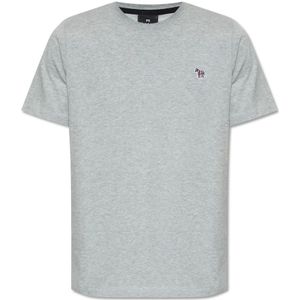 PS By Paul Smith, Gepatcht T-shirt Grijs, Heren, Maat:2XL