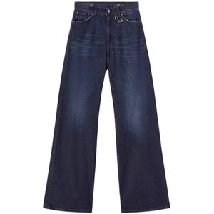 Dondup, Straight Jeans Blauw, Dames, Maat:W26