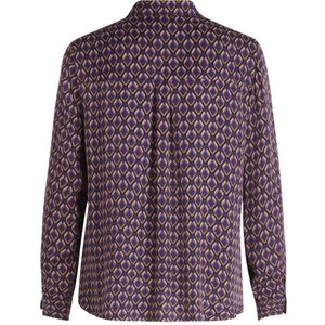 Betty Barclay, Blouses & Shirts, Dames, Paars, 3Xl, Charmante Longbluse met Hemdkragen