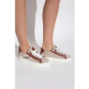 Chloé, Schoenen, Dames, Wit, 38 EU, Leer, Lauren Sneakers