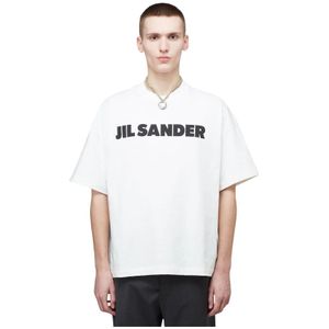 Jil Sander, Tops, Heren, Beige, S, Katoen, T-Shirts