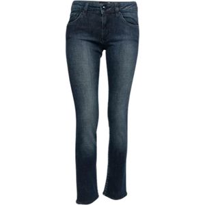 Moschino Pre-Owned, Pre-owned, Dames, Blauw, S, Denim, Pre-owned Denim jeans