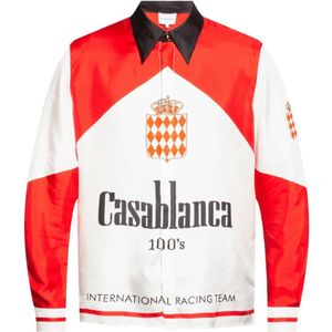 Casablanca, Rode Grand Prix Zijden Overhemd Rood, Heren, Maat:M