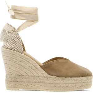 Manebí, Hamptons Sleehak Espadrilles Beige, Dames, Maat:39 EU