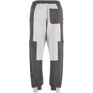 Alexander McQueen, Broeken, Heren, Grijs, S, Katoen, Geribbelde katoenen track-pants