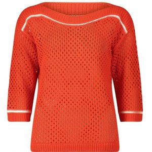 Betty Barclay, Truien, Dames, Rood, 4Xl, Stijlvolle Gebreide Trui met Modieuze Details