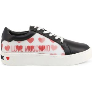 Love Moschino, Schoenen, Dames, Zwart, 36 EU, Leer, Dames Sneakers Herfst/Winter