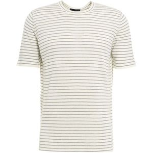 Roberto Collina, Tops, Heren, Wit, XL, T-Shirts