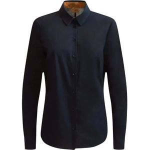 Alviero Martini 1a Classe, Blouses & Shirts, Dames, Zwart, S, Katoen, Zwarte Overhemd Lange Mouwen 0902