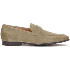 Kazar, Schoenen, Heren, Beige, 41 EU, Suède, Lichtgewicht loafers gemaakt van zacht taupe suède