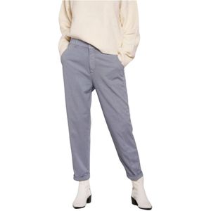 Mason's, Cozy Twill Relaxte Chino Broek Grijs, Dames, Maat:L