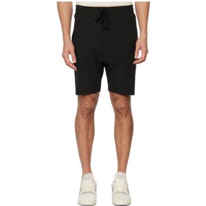 Thom Krom, Korte broeken, Heren, Zwart, M, Katoen, Katoenen Bermuda Shorts