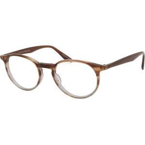 Barton Perreira, Accessoires, Dames, Veelkleurig, 46 MM, Striped Brown Grey Eyewear Frames