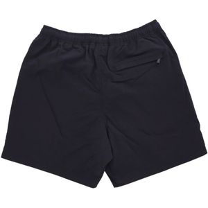 Obey, Korte broeken, Heren, Zwart, M, Nylon, Zwarte Nylon Herenshorts met Zakken