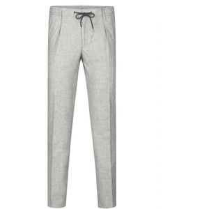 Profuomo, Profuomo linnen blend pantalon Grijs, unisex, Maat:S