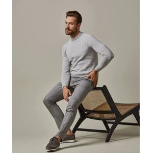 Profuomo, Broeken, unisex, Grijs, S, Linnen, Profuomo linnen blend pantalon