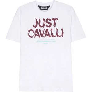 Just Cavalli, Tops, Heren, Wit, M, Witte T-shirts & Polo's voor mannen