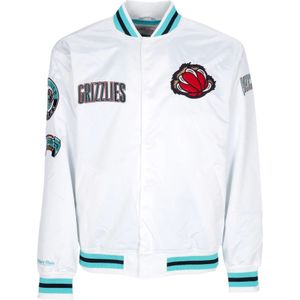 Mitchell & Ness, Bomber Jassen Wit, Heren, Maat:XL