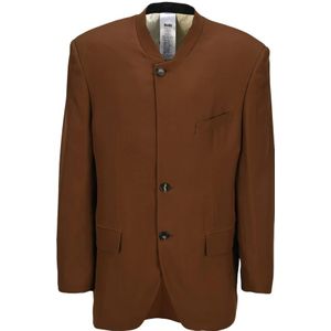 Magliano, Jassen, Heren, Bruin, M, Wol, Bruine Single Breast Blazer Aw 20