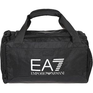 Emporio Armani Ea7, Tassen, Heren, Zwart, ONE Size, Sportieve Zwarte Tas met Logoprint