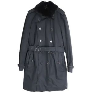 Burberry Vintage, Pre-owned Cotton outerwear Zwart, Dames, Maat:M